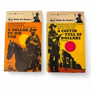 Mann ohne Namen Western Lot 2 Bücher A Dollar to Die For Coffin Full of Dollars - Bild 1 von 4