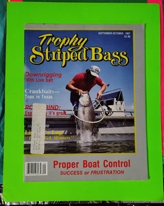 Vintage Trophy Striped Bass Magazine Sept Oct 1987 Fishing Texas Boat Control 87 - Bild 1 von 8