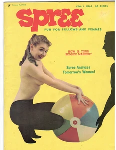 Men's Magazine SPREE #2 Evangeline Jones, Brandy Case, Figure Models, More, 1958 - Imagen 1 de 3