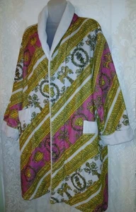 Versace Limited Edition Medusa Head Baroque Bathrobe Pink Gold Unisex No Tie S - Picture 1 of 10