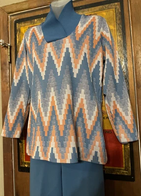 DE COLECCIÓN AÑOS 60 70 TONI TODD PANTALÓN TRAJE GROOVY OUTFIT PANTALONES TOP TEJIDO Mediano Foto 1 de 4