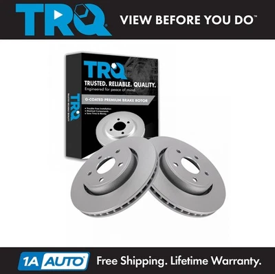 TRQ Front Brake Rotors Set For 2006-2010 Jeep Commander 2005-2010 Grand Cherokee Foto 1 de 4