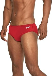 Speedo Mens Swimsuit Brief Eco Prolt Solid Adult Team Red, 32 - Picture 1 of 9