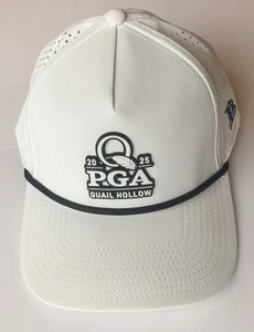 2025 PGA Championship Golfmütze Wachtel hohl weiß Performance Snapback neu - Bild 1 von 15