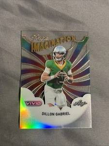 Dillon calcio 2025 Leaf Vivid Gabriel 1/1 pura immaginazione Oregon Browns - Foto 1 di 4