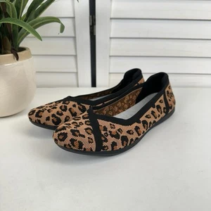 Scarpe comode Clarks Cloudsteppers 9M Carly Wish ballerine marroni stampa leopardata - Foto 1 di 9