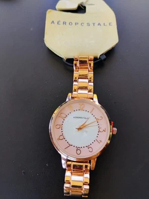 Reloj Pulsera Aeropostale Tono Oro Rosa Nuevo con Etiquetas Nuevo de Lote Antiguo Foto 1 de 3