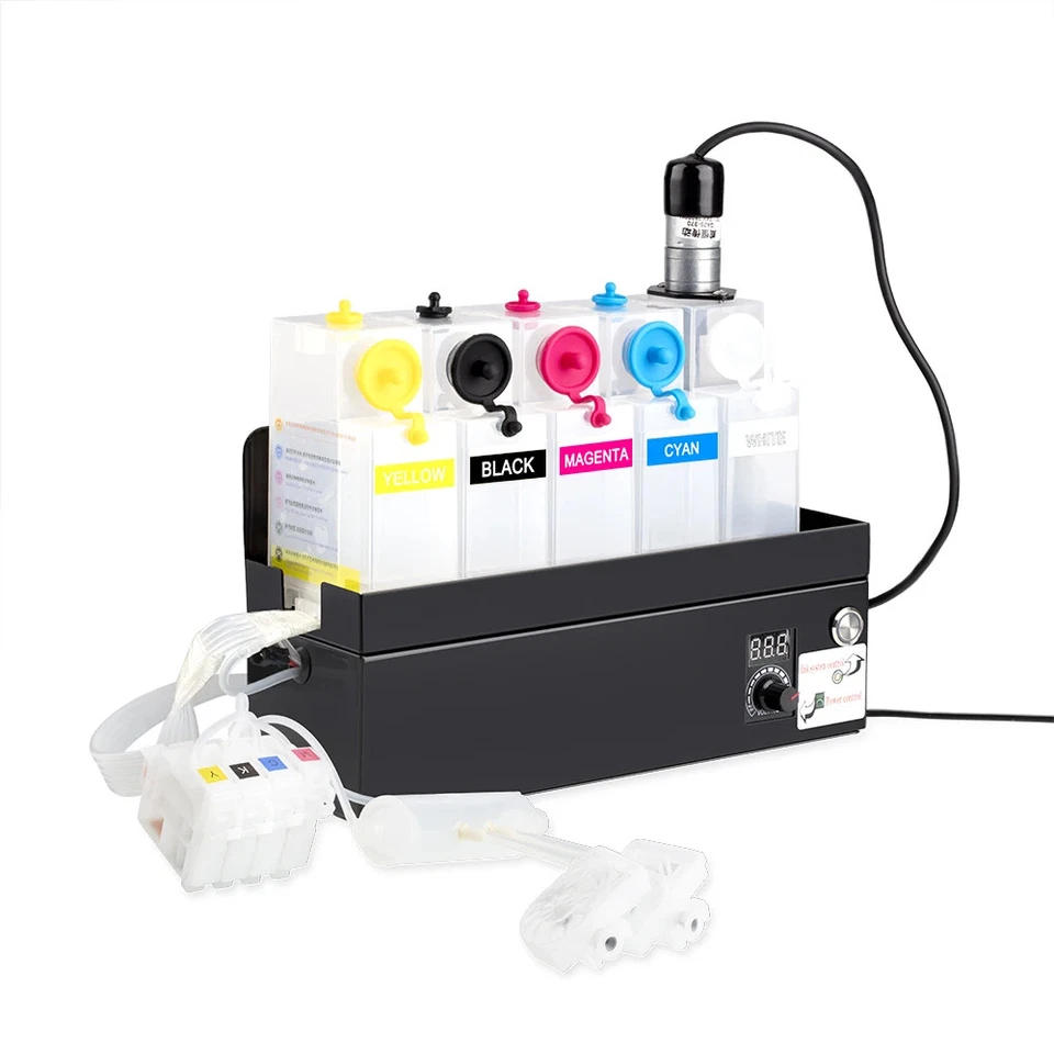 5Color DTF Continuous Ink Supply System CISS for Epson L1800 L805 1390 1400 1410 - Image 1 of 4