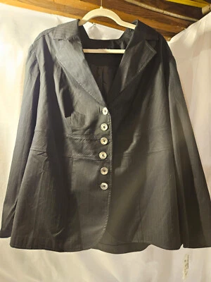 NUEVO CON ETIQUETAS 3 piezas chaqueta negra Penningtons (18), falda (16) y blusa de encaje crema (1X) Foto 1 de 4