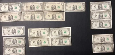 Federal Reserve Star * Notes Sequential Consecutive Number Dollars Collection - Image 1 of 4