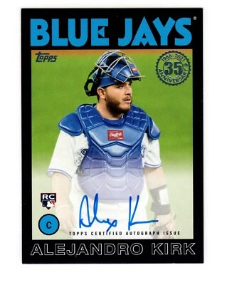 Alejandro Kirk RC 2021 Topps 1st RC Auto Black Parallel #/199 Toronto Blue Jays - Image 1 of 2