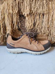 Clarks Brown Leather Waterproof Wave Walk Hiking Trail Shoes Womens Size 8M - Picture 1 of 8