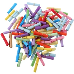 100 Stück Mini Papier zum Schreiben von farbigem Papier Wunschflasche - Bild 1 von 12