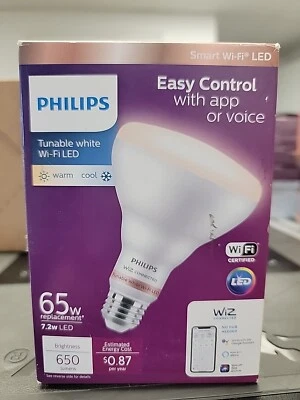 Philips Tunable White BR30 LED 65-Watt Equivalent Dimmable Smart Wi-Fi Wiz - Image 1 of 4
