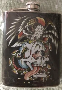Skull Flask Stainless Steel - Picture 1 of 6