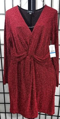 Karen Kane XL All That Shines Red Nuevo con Etiquetas $168 Como Nuevo Foto 1 de 4
