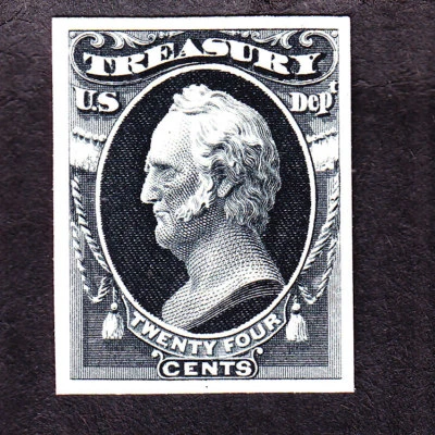 US O80TC4a 24c Treasury Department Atlanta Trial Color Proof SCV $43 - Image 1 of 2