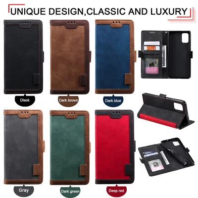 Vintage Leather Wallet Flip Case Phone Cover For Xiaomi Poco X2 11 Redmi K30 9a  - Image 1 of 4
