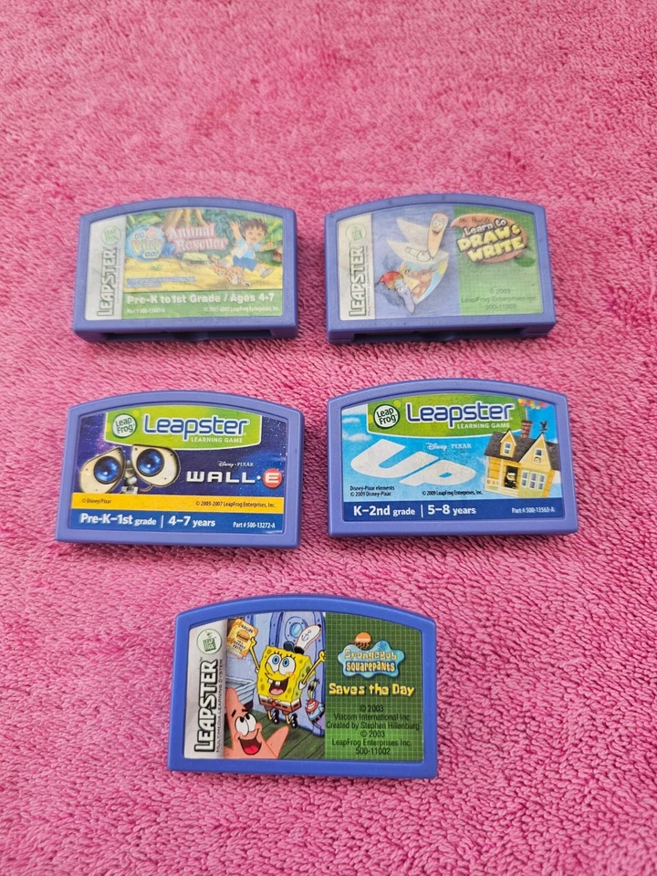 Leapfrog Leapster Disney UP / Wall-E / Spongebob / Mr Pencil / Go Diego Go - Image 1 of 4