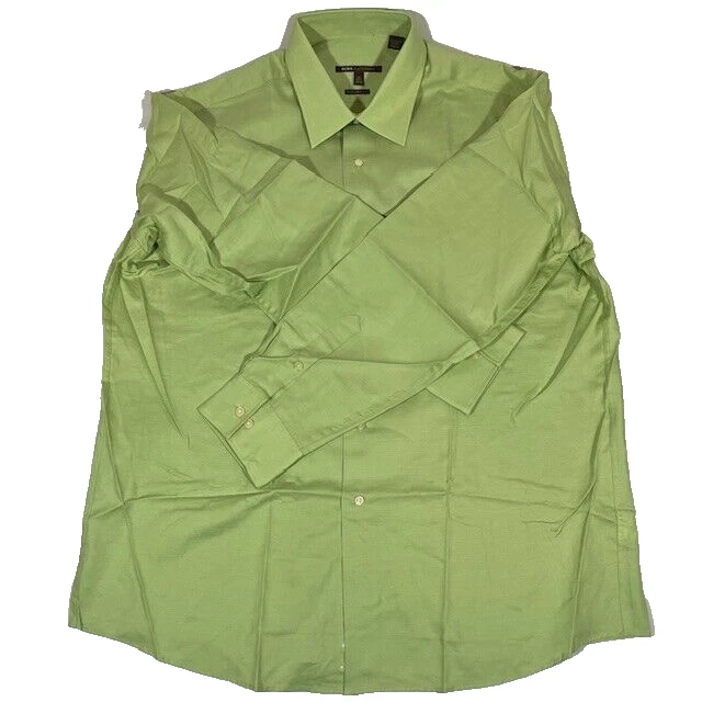 BCBG Attitude Dress Shirt Men's 17.5 34-35 NWT Green Long Sleeve Button-Up - Image 1 of 4