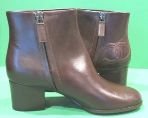 Chanel Bordeaux Stiefeletten Stiefeletten Euro 35,5 US 5 Neu im Karton - Bild 1 von 12