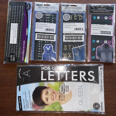 Paquete de 18 juegos de letras de hierro sobre diamantes de imitación 1" 40 letras Horizon Foto 1 de 4