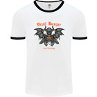 Devil Burger Demon Satan Grim Reaper Bbq Mens Ringer T-Shirt
