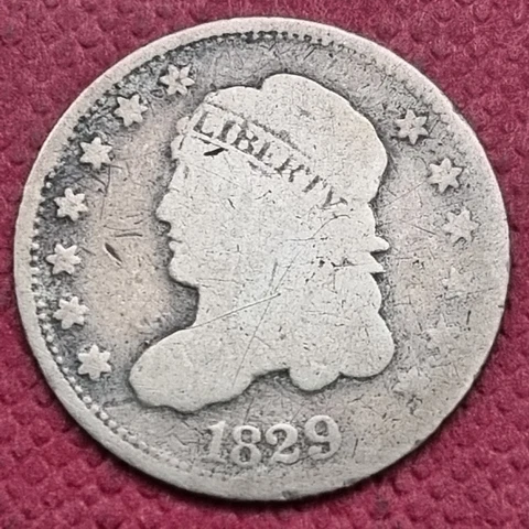 1829 Capped Bust Half Dime 5c Circulated #56070 Cover