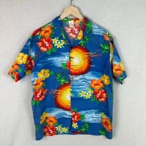 Camisa vintage Sundek para hombre hawaiana con botones talla L tropical 100 % algodón vacaciones - Imagen 1 de 8