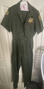 Pro-Tuff Size 40/S Short Sleeve Coveralls Kings County Sheriff Patches Uniform - Picture 1 of 5