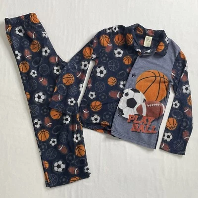 Camisa y pantalones descoloridos Glory niños deportes jugar pelota dos piezas pijama cuello talla 6-7 Foto 1 de 4