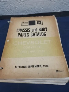 Chevrolet Corvette 1953-1979 catálogo de piezas manual todos los modelos original GM L3 - Imagen 1 de 7