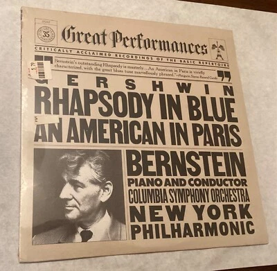GERSHWIN Rhapsody In Blue American In Paris BERNSTEIN LP 1981 SEALED CBS 37242 - Image 1 of 4