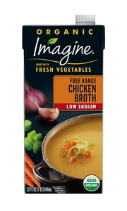 Imagine Organic Low Sodium Free Range Chicken Broth, 32 Fl Oz (Pack of 6) - Picture 1 of 12