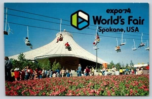 Postal Skyway Safari Expo 74 Feria Mundial Spokane Washington - Imagen 1 de 2