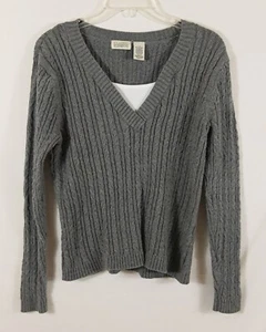 Classic Elements Women's Gray Sweater Size Large - Picture 1 of 3