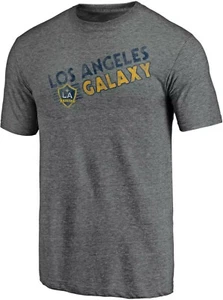 LARGE Men's Los Angeles Galaxy Retro Speed Grey Gray TriBlend T-Shirt Soccer MLS - Picture 1 of 2