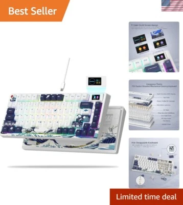 Womier S-K80 75% Keyboard with Color Multimedia Display Mechanical Gaming Key... - Image 1 of 4