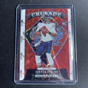 2021 Rookies & Stars Justin Fields Crusade Red Longevity Prizm - Bears - Picture 1 of 2