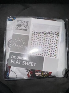DISNEY MARVEL COMICS  DOUBLE FLAT BED SHEET. NEW - Picture 1 of 3