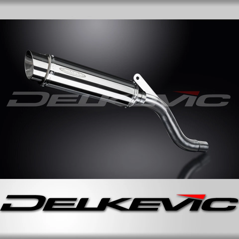 Yamaha XT600E 1990-1995 Delkevic Slip On 14" Round Stainless Exhaust Muffler Kit - Image 1 of 4