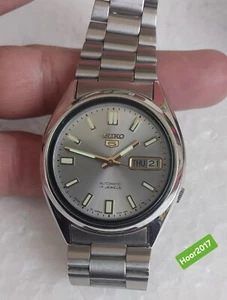 WATCH SEIKO 5 AUTOMATIC 17 JEWELS 7009-3041 F Stainless Steel JAPAN Arabic days - Picture 1 of 10