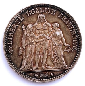 Francia - 5 Francos 1849 A. Paris. EBC-/XF- Plata 24,9 g. BRILLO ORIGiNAL - Picture 1 of 2