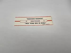 Jukebox Title Strip Heatwave Boogie Nights All You Do Is Dial - Picture 1 of 1