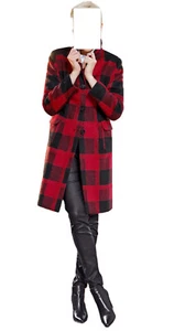 Amy Vermont Mantel schwarz-rot im Karo Dessin Gr. 44, Gr. 46 0119107409 - Picture 1 of 5