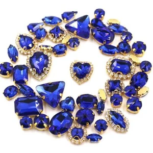 50X Mixed Shapes Metal Claw Rhinestones Crystal Craft for Costume Belt Shoes DIY - Picture 1 of 32
