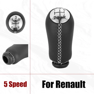 5 Speed Car Manual MT Gear Shift Knob For Renault Scenic Megane Mk2 Clio MK3 Iii - Image 1 of 4
