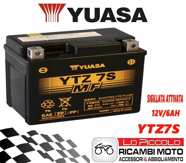 BATTERIA YUASA YTZ7S GIA CARICA PER BMW  G 450 X 2008 - 2012 Foto 1 de 1