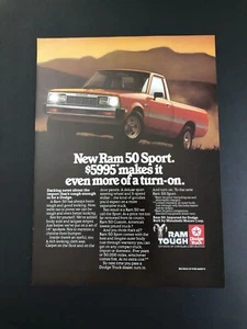 1985 DODGE RAM 50 PICK UP TRUCK ORIGINAL VINTAGE PRINT AD ADVERTISEMENT PRINTED - Picture 1 of 1