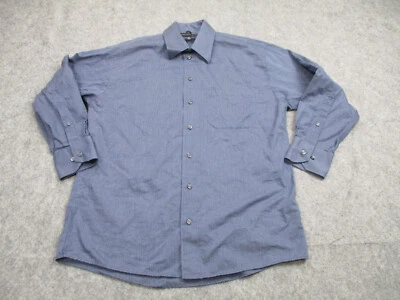 Camisa de vestir Kenneth Cole para hombre mediana 15,5 azul manga larga abotonada Foto 1 de 4